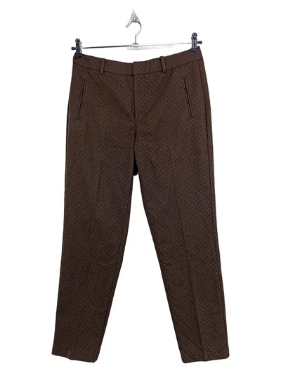 ZARA BASIC Damen Anzughose Gr. 40 Braun Gepunktet Business Hose
