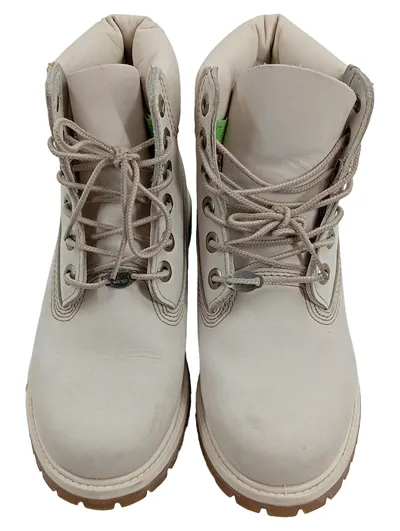 Timberland 6-Inch Premium Stiefel Damen Beige Leder Gr. 37 Schnürung Freizeit