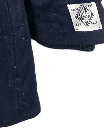 Khujo Damen Wollmantel Wintermantel Blau Gr. XL Lederdetails
