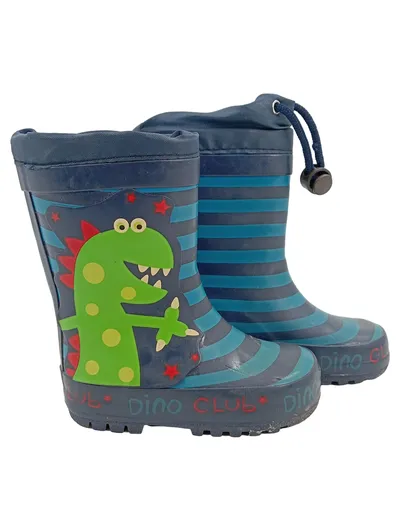 Cortina Kinder Gummistiefel Dino Club Gr. 20 Blau Dinosaurier