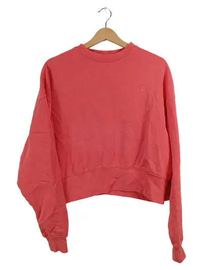 OCEANSAPART Damen Pullover Cropped Sweatshirt Rosa Gr. XXS Baumwolle