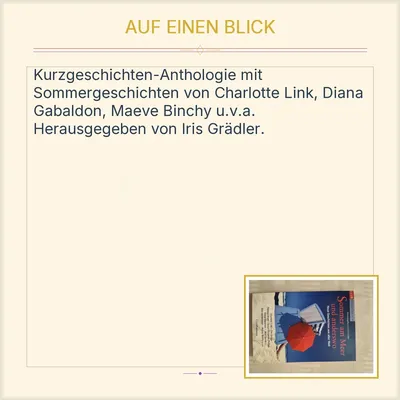Sommer am Meer und anderswo Kurzgeschichten Charlotte Link Maeve Binchy
