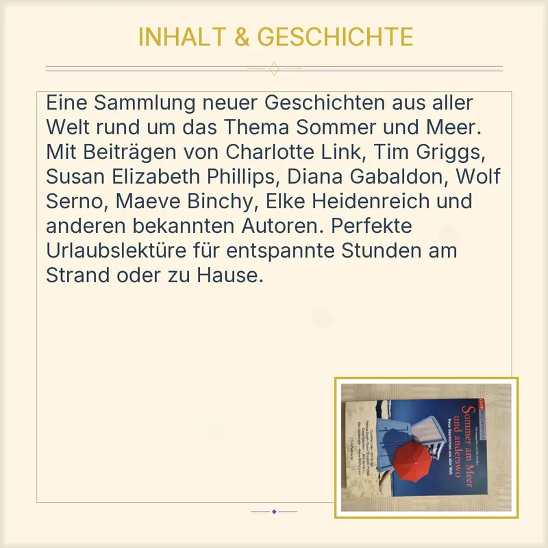 Sommer am Meer und anderswo Kurzgeschichten Charlotte Link Maeve Binchy 3