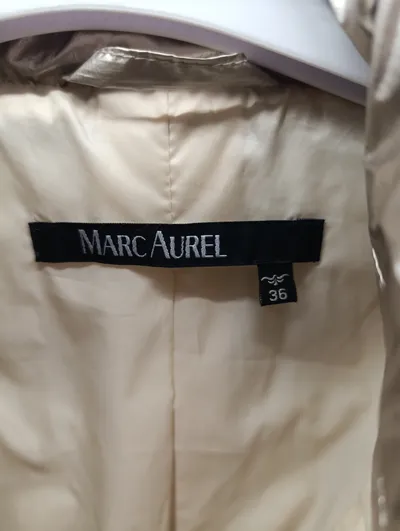 Marc Aurel Damen Steppjacke Silber Metallic Glanz Gr. 36 Glamourös