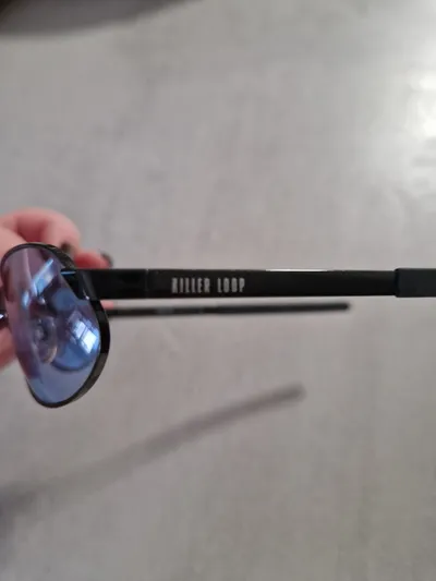 KILLER LOOP Sonnenbrille Herren Sportlich Blau Metall Oval Vintage