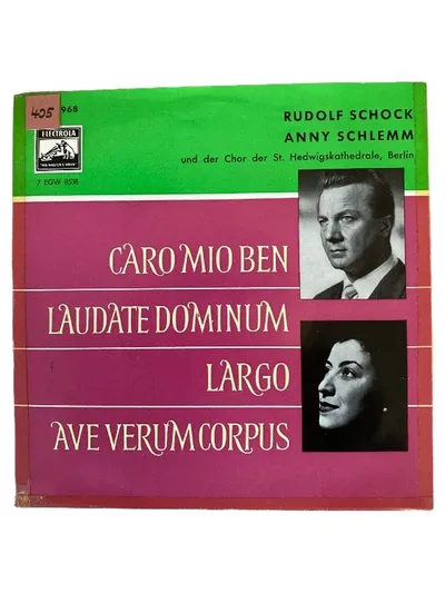 Rudolf Schock Anny Schlemm Caro Mio Ben Vinyl Single Electrola Klassik