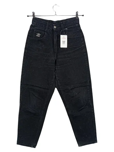 ANGELS Damen Jeans Straight Leg Schwarz Gr. 36 W28 High Waist Vintage