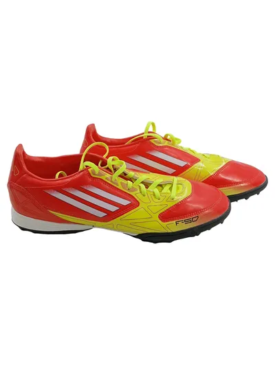 Adidas F50 Fussballschuhe Herren Gr. 43 Rot Synthetik Sportlich Schnürung