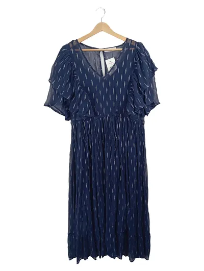 Guido Maria Kretschmer Maxikleid Damen Blau Grafisch Elegant Gr. 38