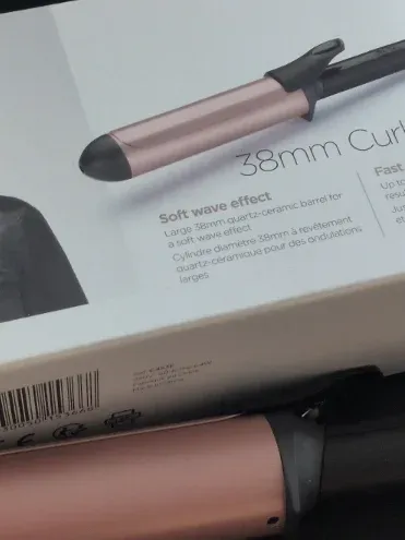 BaByliss 38mm Curling Tong Lockenstab Quarz-Keramik 210°C Rosa 4