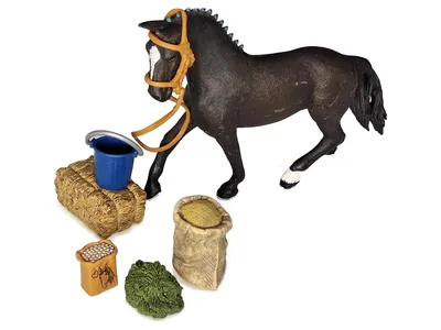 Schleich Pferd mit Zubehör Set Spielfiguren Reiterhof Bauernhof gebraucht