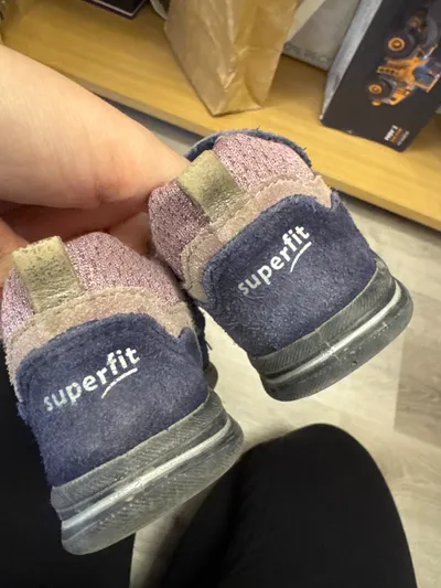 Superfit Mädchen Lauflernschuhe Gr. 24 Leder Blau Rosa Herz Klett