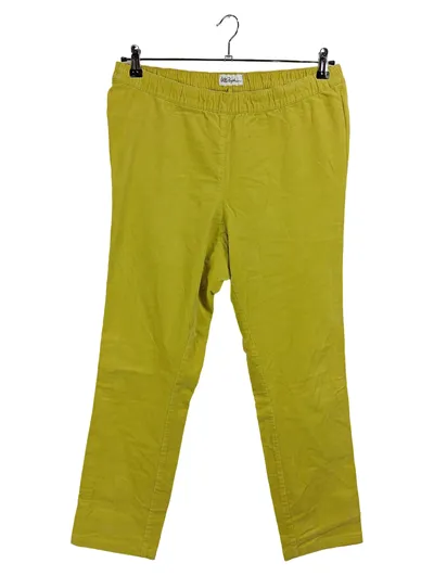 Ulla Popken Cordhose Damen Gelb Gr. 46 Baumwolle Stretch Casual Alltag