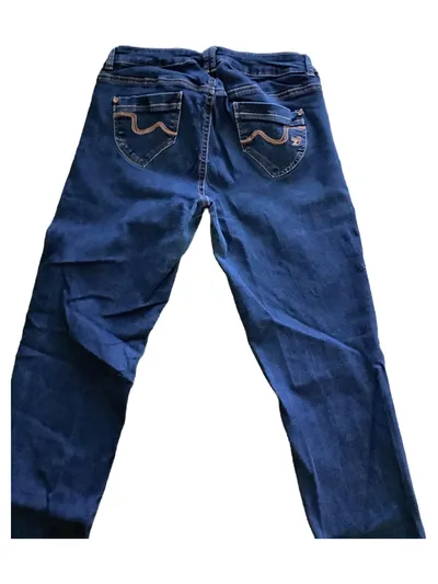 NOVA Mom Jeans Damen Gr. 31 Blau Stretch Skinny Casual Denim