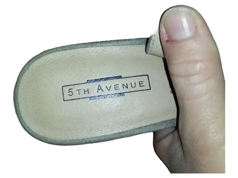 5th Avenue Damen Sandaletten Beige Gr. 38 Blockabsatz Peeptoe 3