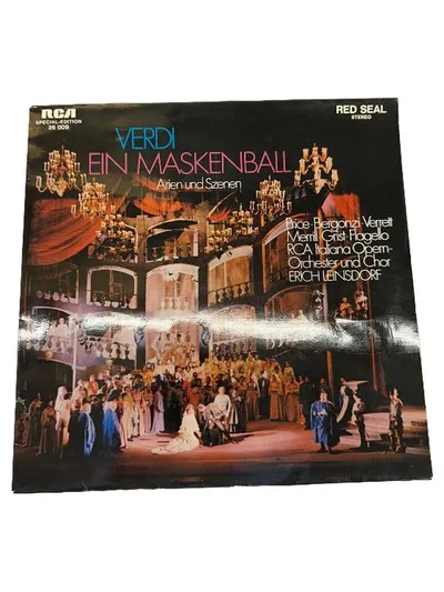 Verdi Ein Maskenball LP Vinyl RCA Red Seal Erich Leinsdorf Price Bergonzi