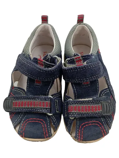 Superfit Sandalen Kinder Gr. 20 Blau Leder Klettverschluss Outdoor Alltag