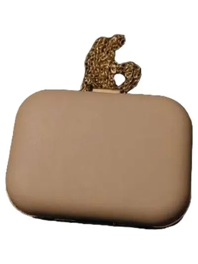 Bijou Brigitte Damen Clutch Beige Lochmuster Elegant Abendtasche Klein