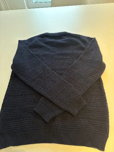 Pierre Cardin Herren Pullover Strickpullover Waffelstruktur Blau Gr. M