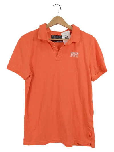 Angelo Litrico Poloshirt Herren Gr. M Orange Kurzarm Freizeit Uni