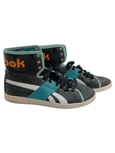 Reebok Classic High Sneaker Damen Leder Schwarz Gr. 39 Freizeit Logo