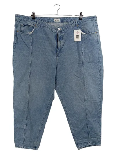 Lee x H&M Mom Jeans Damen Gr. 58/4XL Blau Baumwolle High Waist