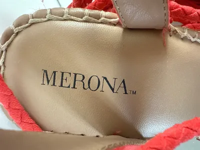 Merona Damen Espadrilles Keilabsatz Schnürung Rot Gr. 37,5 Sommer
