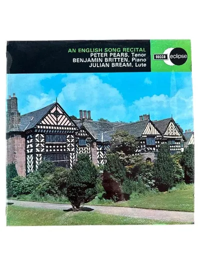 An English Song Recital Peter Pears Benjamin Britten Julian Bream LP Vinyl