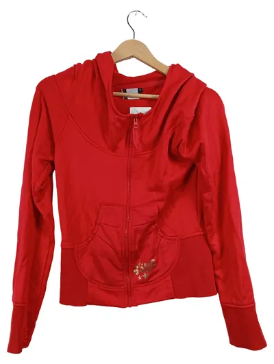Gsus Sindustries Damen Trainingsjacke Rot Kapuze Gr. S Moscow Print