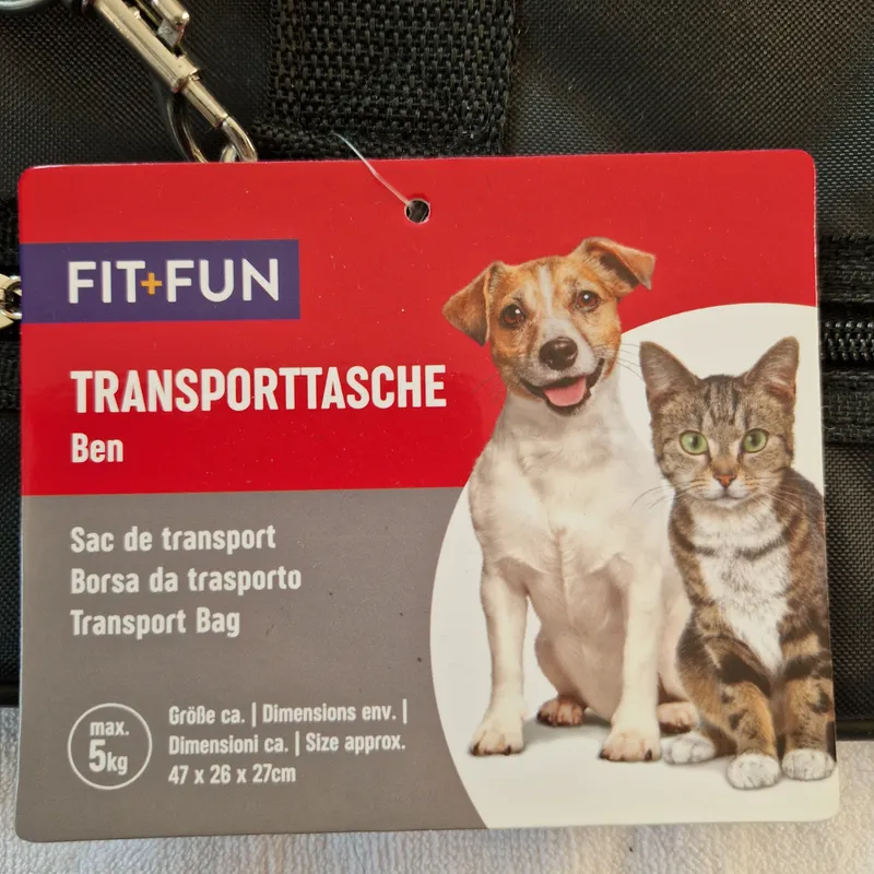 FIT+FUN Ben Transportbox Hund Katze Haustier 47x26x27cm Schwarz 2