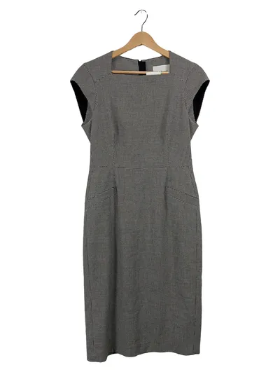 LK Bennett Businesskleid Damen Gr. 40 Grau Hahnentritt Etuikleid