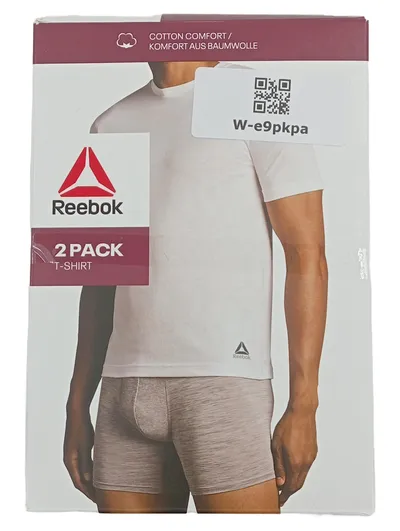 Reebok Herren T-Shirt 2er Pack Cotton Comfort Weiß Gr. L Basic