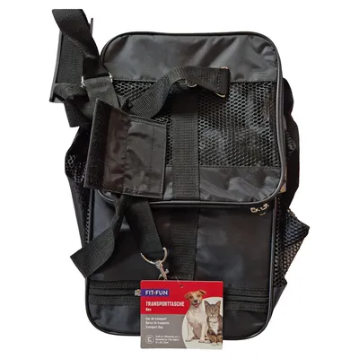 FIT+FUN Ben Transportbox Hund Katze Schwarz 47x29 cm