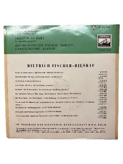 Dietrich Fischer-Dieskau Schumann Schubert Lieder Vinyl Single Electrola