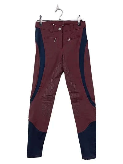 Felix Bühler Reithose Kinder Gr. 34 Vollbesatz Bordeaux Navy