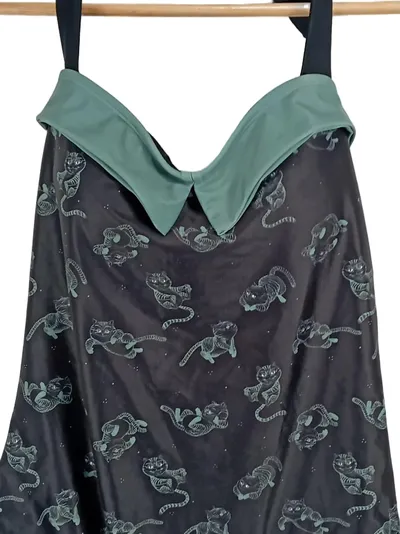 Disney Damen Badeanzug Grinsekatze Cheshire Cat M Grau Freizeit