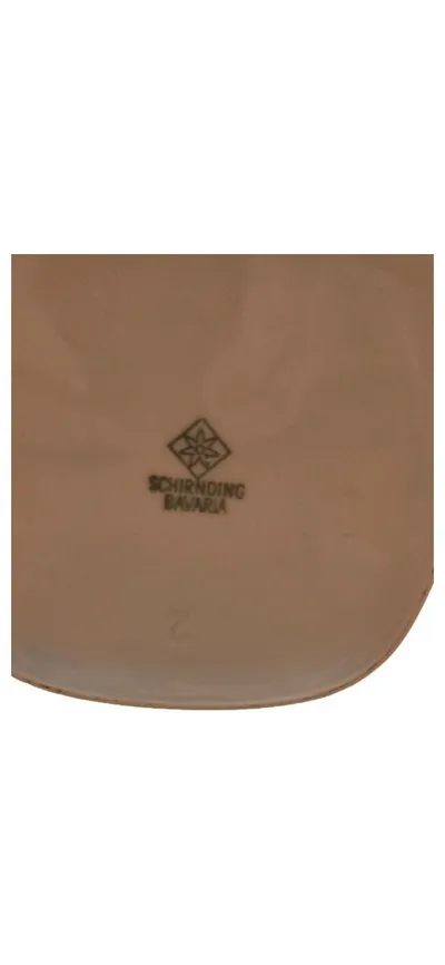 Schirnding Bavaria Kaffeekanne Porzellan Retro Design Orange Weiß 70er