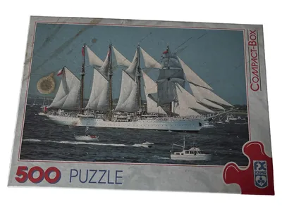 F.X. Schmid Puzzle 500 Teile Segelschiff Compact-Box Vintage
