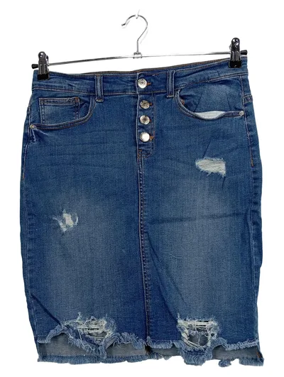 Noisy May Jeansrock Damen Baumwolle Midirock Blau Gr. 40/L Knopfleiste