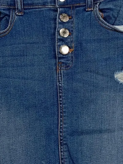 Noisy May Jeansrock Damen Baumwolle Midirock Blau Gr. 40/L Knopfleiste