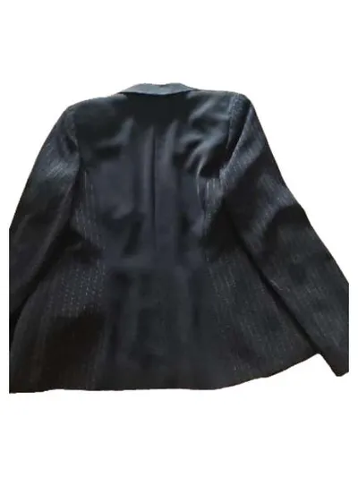 BiBA Damen Blazer Gr. 36 Blau Nadelstreifen Business Jacke Polyester