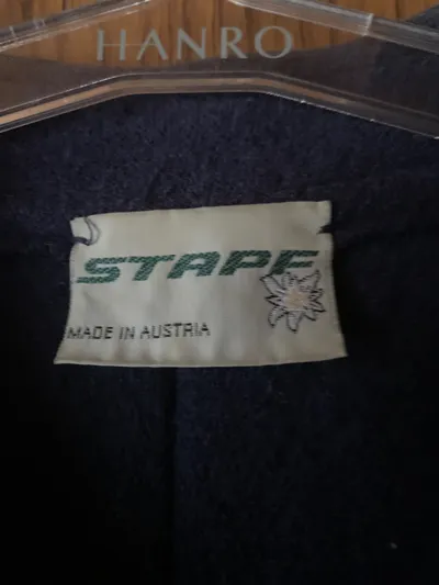 Stapf Herren Trachtenweste Blau Wolle Gr. XL/56 Made in Austria