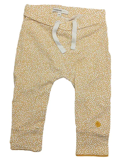 Noppies Baby Hose Jogginghose Punkte Stickerei Beige Gr. 56 Baumwolle