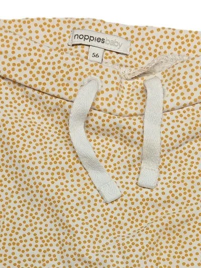 Noppies Baby Hose Jogginghose Punkte Stickerei Beige Gr. 56 Baumwolle