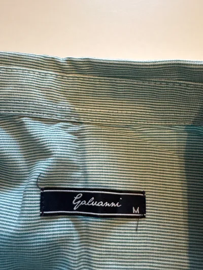 Galvanni Business Hemd Damen Gr. M Grün Gestreift Langarm Baumwolle