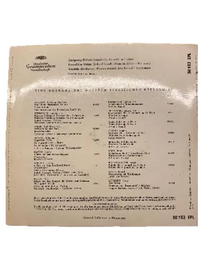 Heinrich Schlusnus In Memoriam Vinyl Single Deutsche Grammophon 30152 EPL