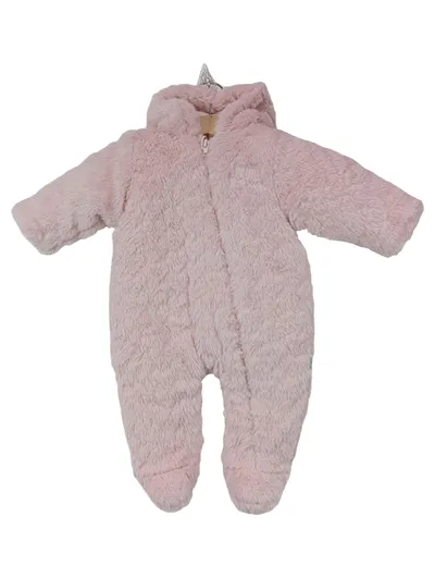 Bebetto Baby Overall Kapuze Plüsch Rosa Gr. 62 Little Princess