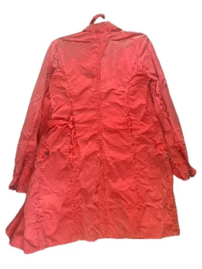 Milestone Damen Trenchcoat Gr. 36/S Rot Baumwolle Mantel Jacke