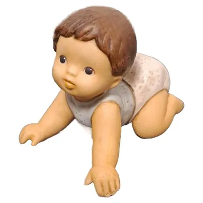 Goebel Nina & Marco Porzellan Dekofigur krabbelndes Baby 6 cm
