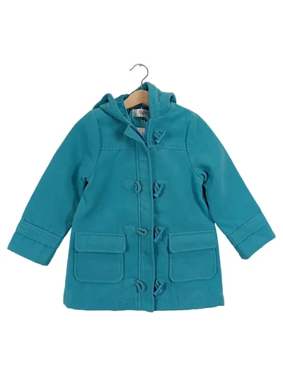 BPC Bonprix Fleecejacke Mädchen Türkis Kapuze Gr. 110